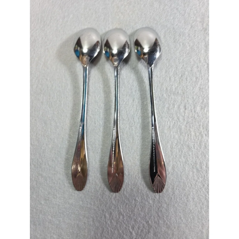 3 Heritage Mint Stainless Iced Tea Spoons
